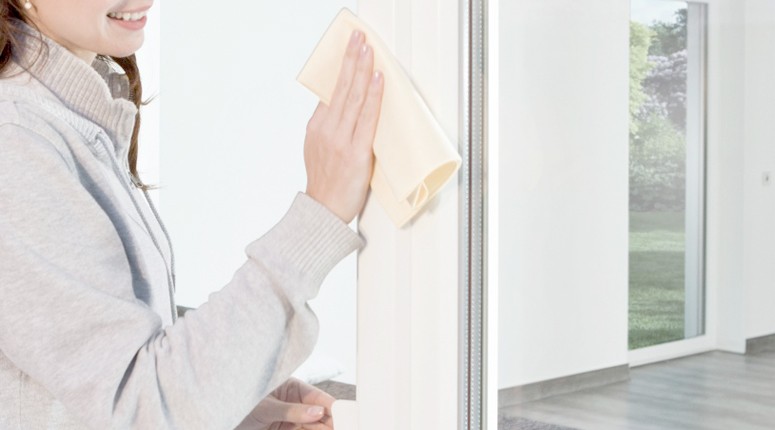Las ventanas de PVC Mazoti son fáciles de mantener, sólo con limpia vajilla líquido