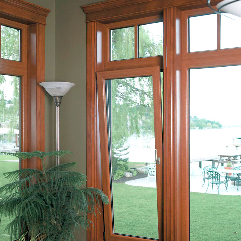 Las ventanas de pvc son las preferidas en Europa, ventanas de PVC con folio madera y perfiles Rehau