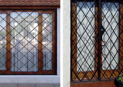 Instalación de ventanas con perfil con folio color nogal